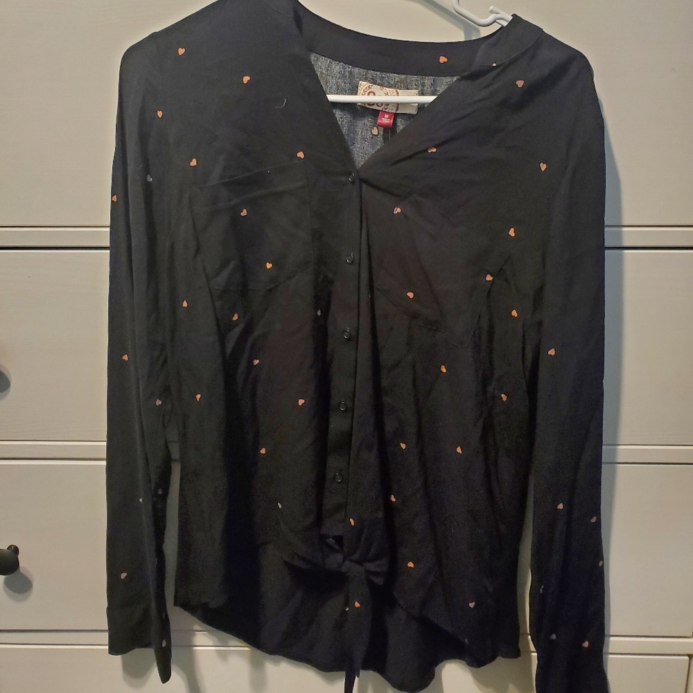 Tie front blouse